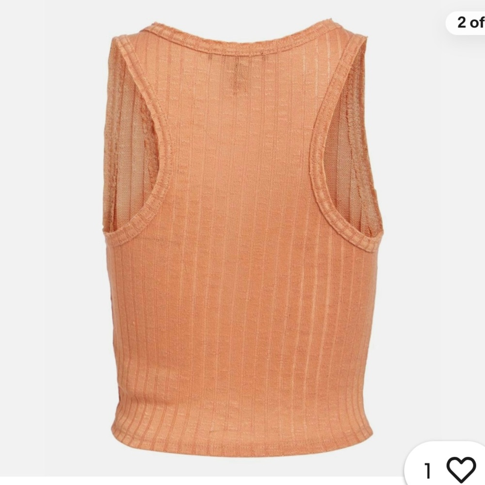 Forever 21 Peach Ribbed Tank Top - Picture 2 of 5